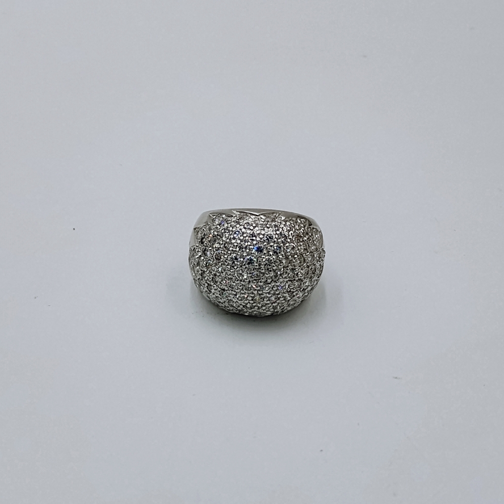 Sterling Silver 925 With Stones Wide Band